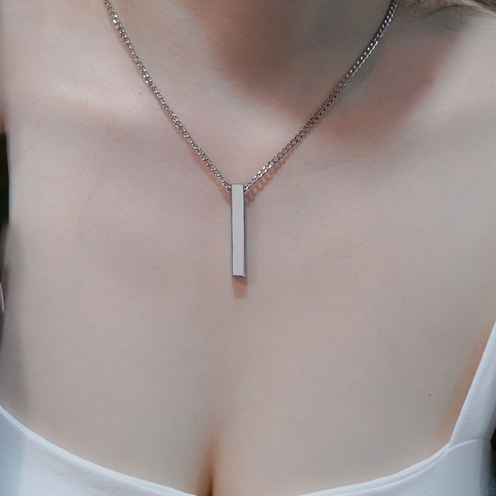 Pillar Necklace with Engraving