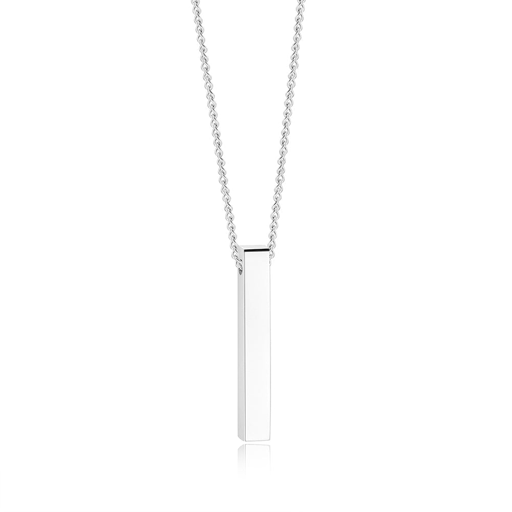 Pillar Necklace with Engraving