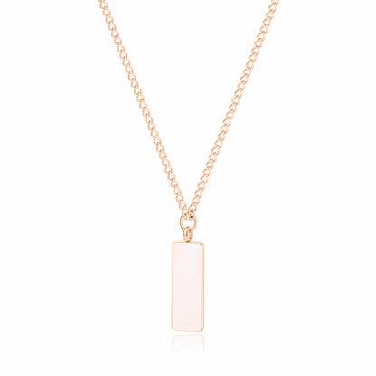 Pillar Necklace with Engraving