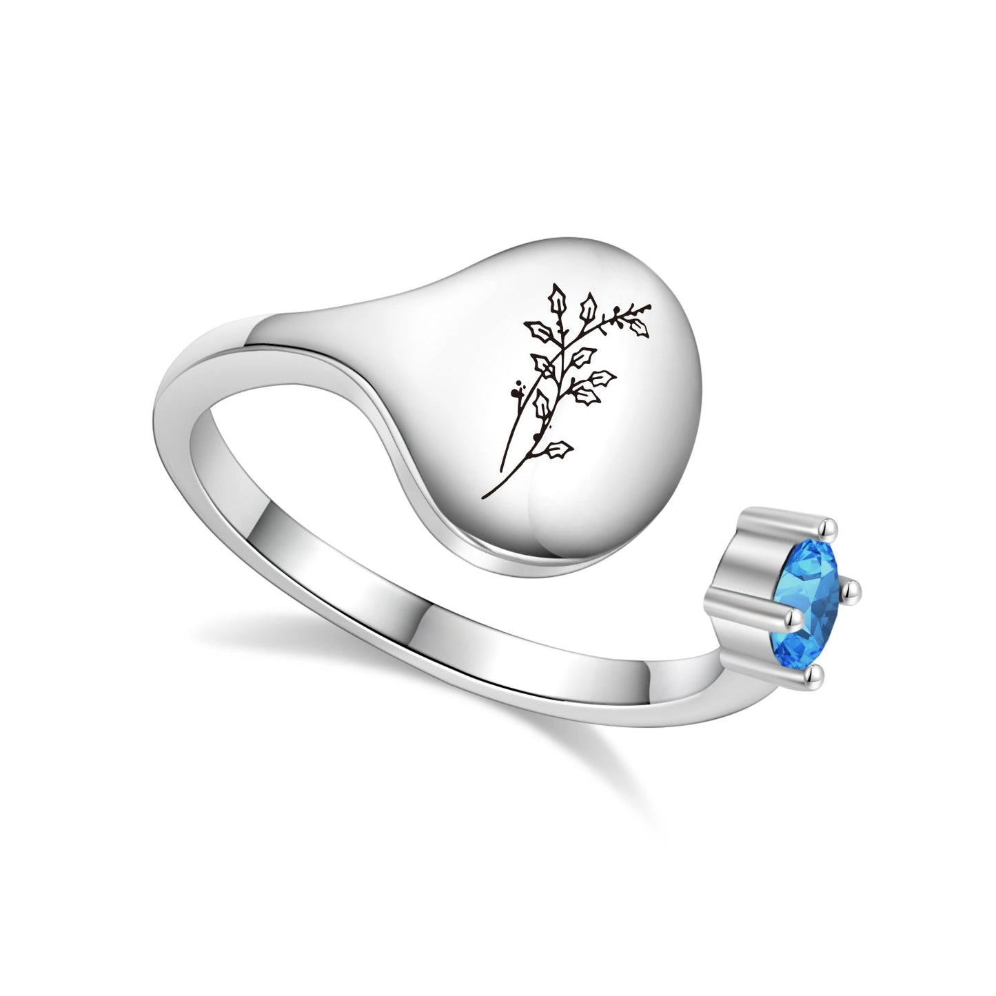 Birth month flower ring