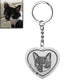 Porte-clés Silhouette de chat coeur