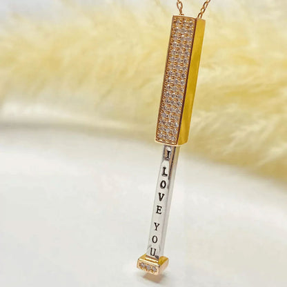 I Love You" bar halskæde ❤️