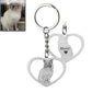 Porte-clés Silhouette de chat coeur
